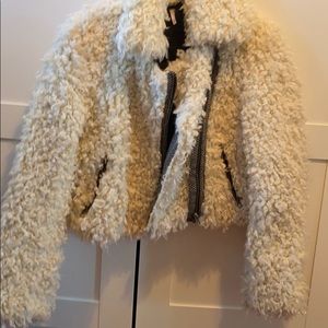 Fluffy Cream Free People Cropped Jacket XS